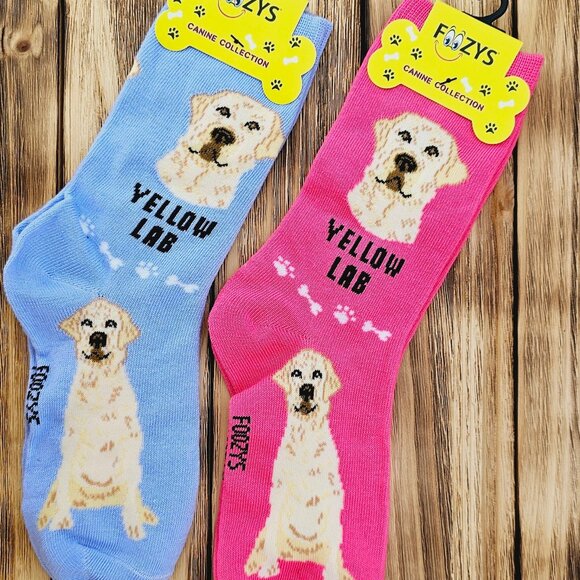 Unisex Canine Foozys Socks - Yellow Lab - Picture 1 of 2